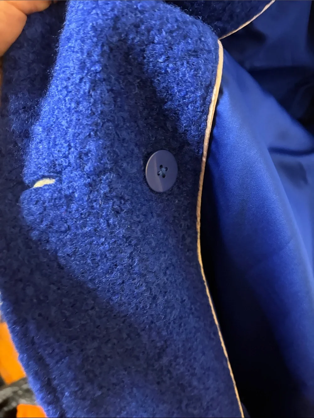 BCBGeneration Royal Blue Long Bouclé Coat - Picture 9 of 13